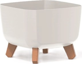PROSPERPLAST Kvetináč GRACIA SQUARE 39 cm, biely
