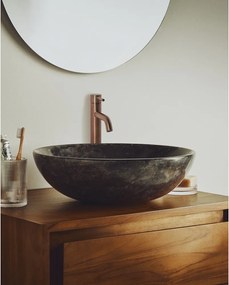 Sivé kamenné okrúhle umývadlo ø 40 cm Darnen – Kave Home
