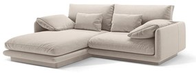 Béžová rohová pohovka (ľavý roh) Torino – Micadoni Home