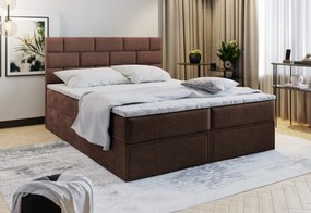 Čalúnená posteľ boxspring MARINOS, 160x200, fialová