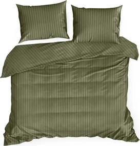 SATÉNOVÉ OBLIEČKY VERA 140X220 CM, 1 KS 70X80 CM OLIVOVÉ