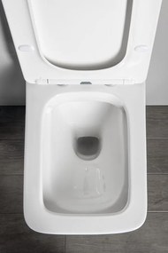 Sapho Sapho, PORTO závesná WC misa, Rimless, 36x52 cm, biela