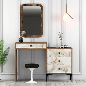 Toaletný stolík Lizbon 545 - Walnut, White