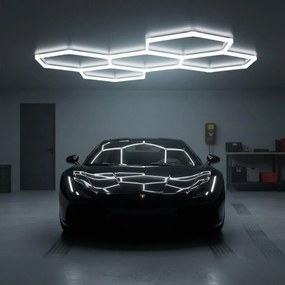LED stropné svietidlo HEXLINE LED/216W/230V 6500K 208x300 cm biela