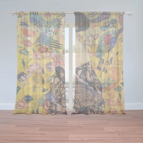 Sablio Záclony Dáma s vejárom - Gustav Klimt: 2ks 150x250cm