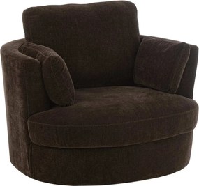 Tmave hnedé kreslo Swivel - 100*109*89cm