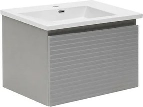 Kúpeľňová skrinka s umývadlom Naturel Savona 78x43x44,8 cm v šedej farbe mat SAVONA80GMU3WMA