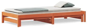 Vysúvacia denná posteľ voskovohnedá 90x200 cm masívna borovica 844402