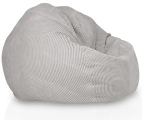 Sedací vak z manšestru – pohodlné kreslo na leňošenie a relax Farba: SZ83 - sv. sivá