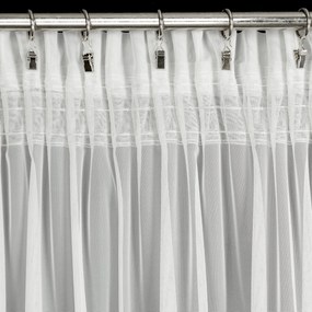 ZÁCLONA NA PÁSKE AMY 300X150 CM BIELA