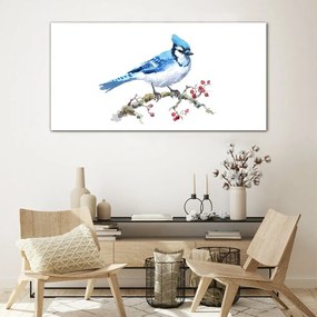 Skleneny obraz Abstrakcia ovocie zvieracie vták