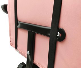 Herní židle SPORT s masážní funkcí KG108 růžovo-bílá