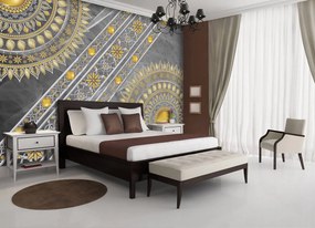 Fototapeta - Mandala v striebre - uhlopriečne (152,5x104 cm)
