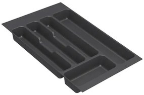 Vložka / príborník do 40 cm zásuvky - CUTLERY sivý plast 30 x 46 cm