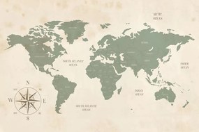 Obraz decentná mapa sveta - 120x80