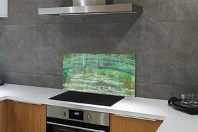 Sklenený obklad do kuchyne Art maľované bridge 125x50 cm