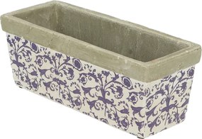 BETÓNOVÝ KVETINÁČ KELLY 15X39,5 CM BIELA/MODRÁ
