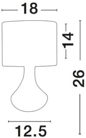 Rustikálna stolová lampa Rosia 18 biele