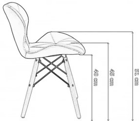 Jedálenská stolička MURET zamatová, tmavozelená