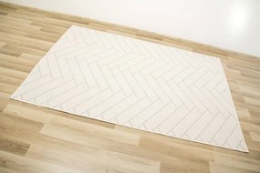 Šnúrkový obojstranný koberec Brussels 205311/10620 svetlobéžový / krémový