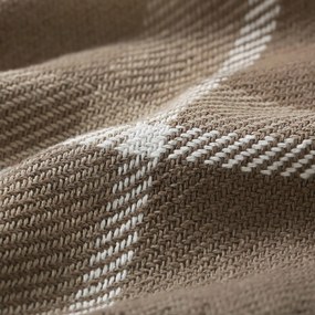 Goldea bavlnená deka káro - oriešková hnedá 140 x 200 cm