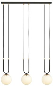 Luster na lanku GLAM 3xE14/10W/230V čierna