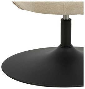 Béžové otočné ženilkové kreslo Center – Actona