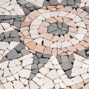 Mramorová mozaika, motív kvetina, 90 x 90 cm