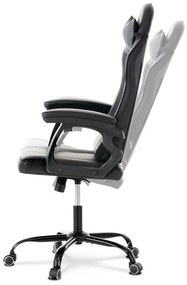 BONTEC Herné kreslo, hojdací mechanizmus, šedá ekokoža, KA-L626 GREY Farba: Šedá