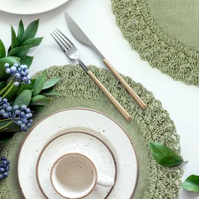 SADA 6 KS PRESTIERANIE NA STÔL BOHO 11 (FI) 38 CM SIVÁ