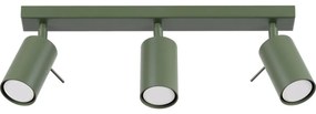 Sollux SL.1502 - Bodové svietidlo RING 3xGU10/10W/230V zelená SLX1396