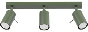 Sollux SL.1502 - Bodové svietidlo RING 3xGU10/10W/230V zelená SLX1396