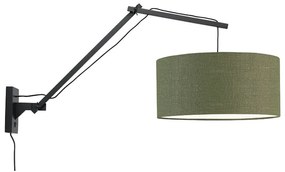 Nástenná lampa andes bambus l zelená MUZZA