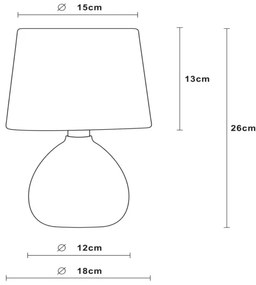 Lucide 47506/81/38 - Stolná lampa RAMZI 1xE14/40W/230V