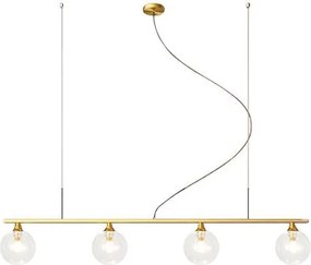 Toolight Toolight, Závesná lampa Zlaté sklenené gule 4ks APP675-4CP, OSW-06200