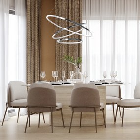 Závesné LED svietidlo Hoop, 3x LED 93w, 4000k, ch