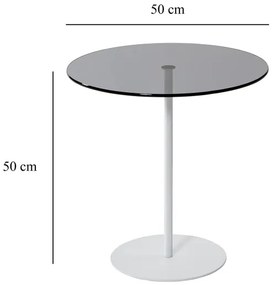 Odkladací stolík CHILL 50x50 cm biela/čierna