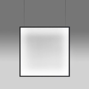 Artemide Discovery Space štvorcové Led svietidlo, čierne, Bluetooth, 90x90 cm