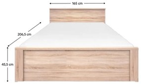 Manželská posteľ 160 cm Topta Typ 45 160 (dub sonoma). Vlastná spoľahlivá doprava až k Vám domov. 1075480