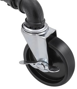 Dvojitý pojazdný stojan na oblečenie, čierny