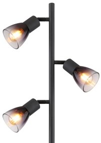 Globo 54312-3S - Stojacia lampa SATELLA 3xE14/25W/230V čierna