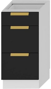 Kuchynská skrinka Denis d40s/3 čierna mat/biela