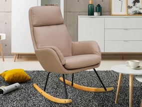 Hojdacie  kreslo Lindberg, béžová látka