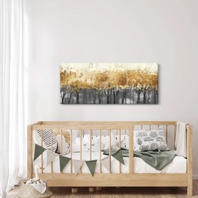 Obraz - Zlaté stromy (120x50 cm)