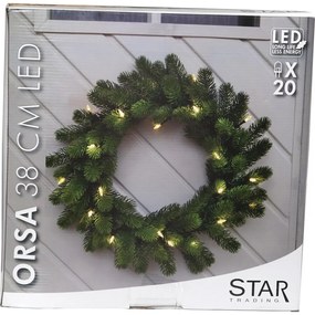 Star trading Vonkajší LED veniec ORSA, ca. 50 cm, 20x LED