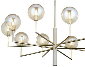 Jupiter 1977 - Luster na tyči FEME 10xG9/10W/230V zlatá/béžová