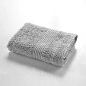Svetlosivý froté bavlnený uterák 50x90 cm Tendresse – douceur d'intérieur