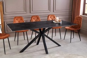 Keramický jedálenský stôl Fabrico 160 cm antracitový
