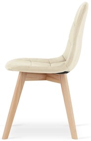 TRENDIE Zamatová stolička Montreal béžová