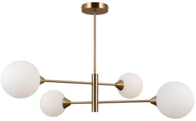 ITALUX PND-55342-4-HB - Luster na tyči EVORA 4xG9/5W/230V mosadz